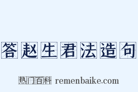 答赵生君法造句是什么意思的图片